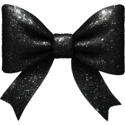 Glittery bow that is black  sticker