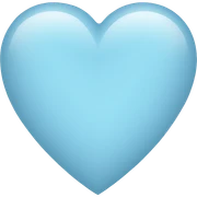 pale blue heart sticker