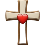 Heart in a cross sticker