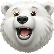 White bear sticker