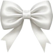 white satin bow sticker