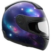 galaxy motorcycle helmet sticker