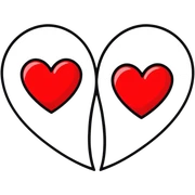 Hearts sticker