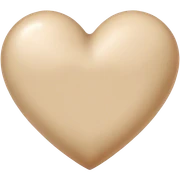 Beige heart  sticker
