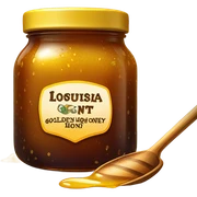 Gold Louisiana honey  sticker