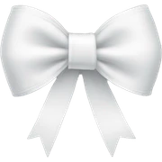 White ribbon bow sticker
