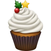 A Christmas cupcake  sticker