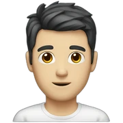 white guy with short dark hair sticker