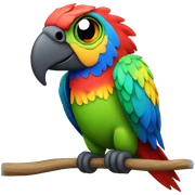 Rainbow parrot  sticker