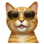 Cat with sunglasses sticker