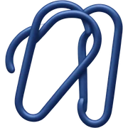 Navy blue paper clip sticker
