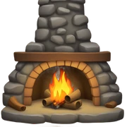 camp fireplace sticker