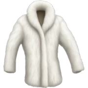 white fur coat  sticker
