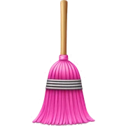 pink broom  sticker