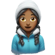 girl in snow  sticker