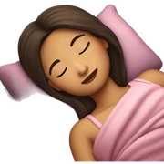 Brunette girl sleeping sticker