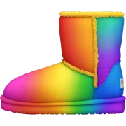 Rainbow uggs sticker