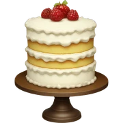 vintage white 3 layer cake  sticker