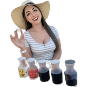 smiling girl in sun hat sticker