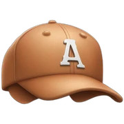 a baseball hat with a picture of a baseball hat on it sticker