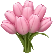 Soft pink tulip bouquet  sticker