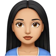 Latina with straight black hair  sticker