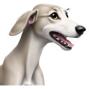Greyhound arched howling  sticker