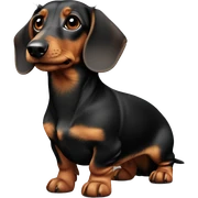 black light brown wire-haired dachshund from the front sticker