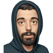realistic portrait of bearded boy sticker