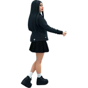 girl in black skirt indoors sticker