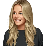 smiling blonde girl portrait sticker
