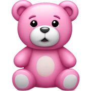 Pink teddy bear sticker