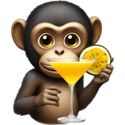 monkey with a passion fruit martini  sticker