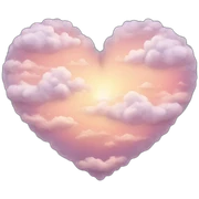 heart shaped clouds sticker