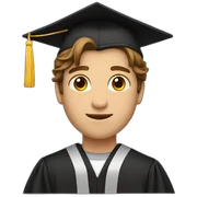 Proud graduate Male long Brown Hair emoji sticker