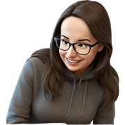 smiling girl with glasses indoors sticker