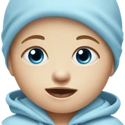 Blue-eyed newborn baby sticker