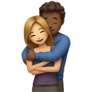 Woman hugging a man sticker