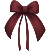 Dark red bow  sticker