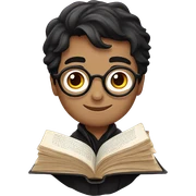 harry potter with book sticker