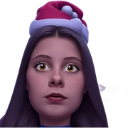 christmas portrait of girl sticker