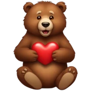 Bear giving heart  sticker