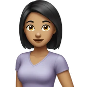 A girl with black hair sticker