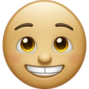 Face with a smile and the peace sign by the eye sticker