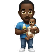 p diddy holding baby oil  sticker