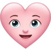 baby pink heart sticker