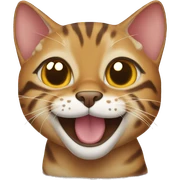 Bengal cat smiles  sticker
