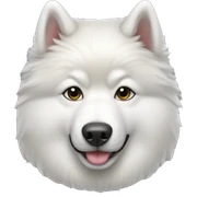 White malamute sticker