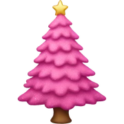 Pink Christmas tree sticker