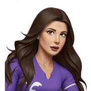 girl with long brown hair sticker